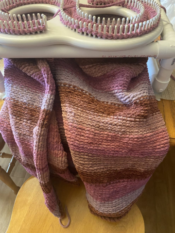 Knit using the Afghan Loom