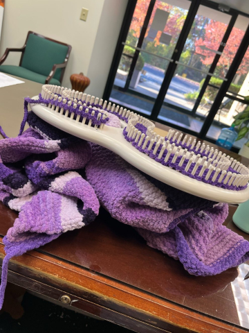 Knit using the Afghan Loom