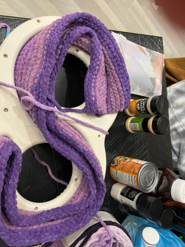 Knit using the Afghan Loom